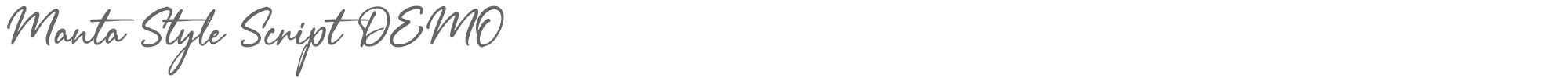 Manta Style Script Manta Style Script DEMO.ttf font preview
